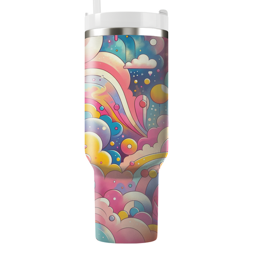 Bright 80s Dreamscape  Tumbler Cups