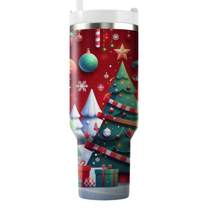 Winter Festive Whimsy  Custom Tumblers