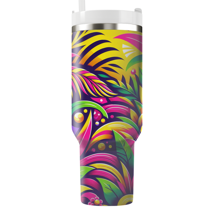 Bright Floral Fusion  Tumbler Cups