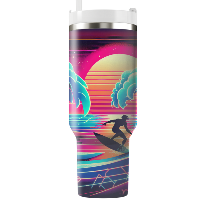 Synthwave Surfer Insulated Tumblers