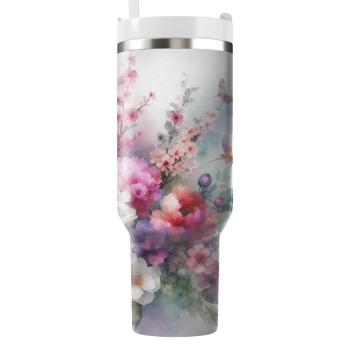 Spring Floral Symphony  Personalized Tumblers