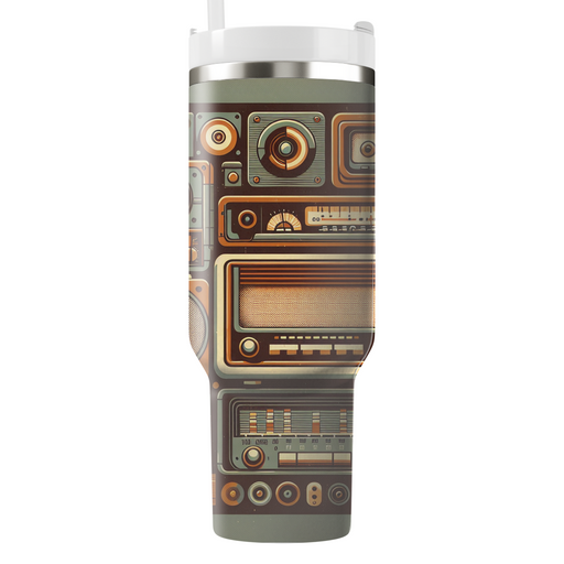 Retro Radio Waves  Personalized Tumblers