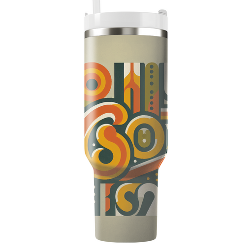 Chic 70s Typography Decorative Tumblers