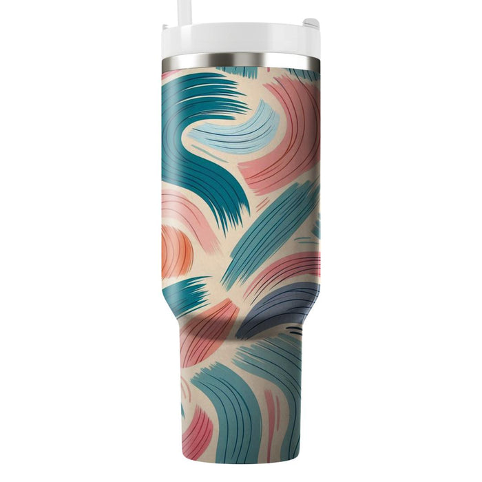 Artful Brush Stroke Pattern  Personalized Tumblers