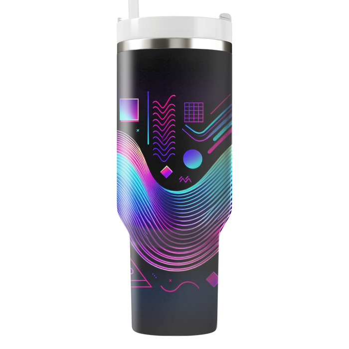 Vibrant 80s Synthwave  Tumblers For Gifts