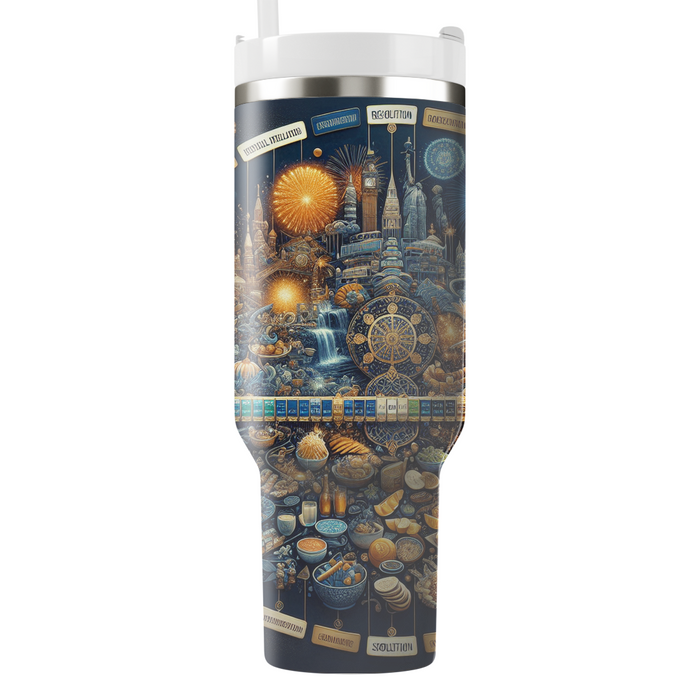 Journey Through Time - A Global New Year  Personalized Tumblers