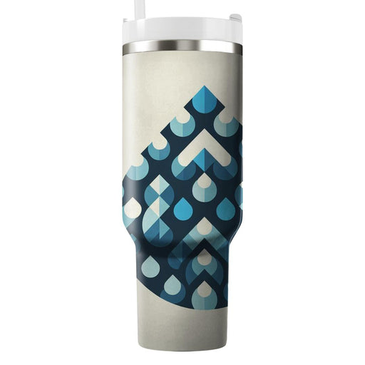 Geometric Rain Drops  Decorative Tumblers