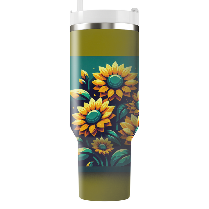 Radiant Sunflower Bliss  Custom Tumblers