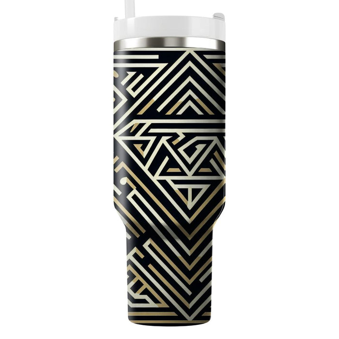 Geometric Diamond Maze  Travel Tumblers