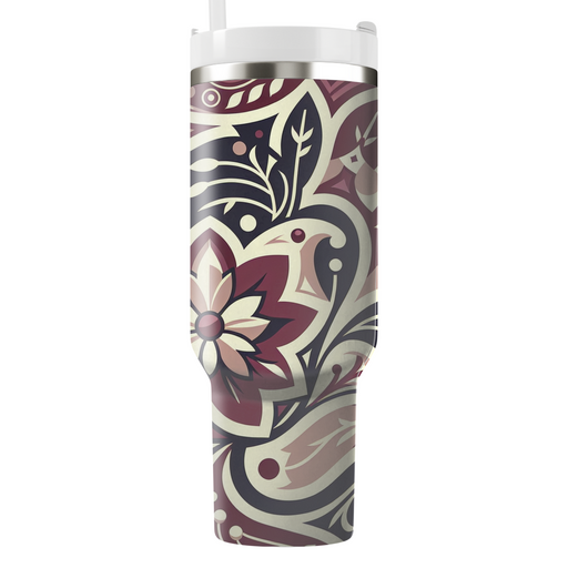 Elegant Floral Geometry Decorative Tumblers