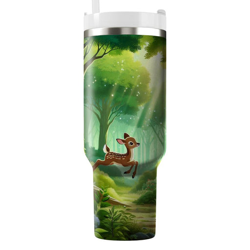 Frolicking Fawn Forest  Tumblers With Lids