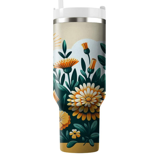 Sunshine Marigold  Unique Tumblers