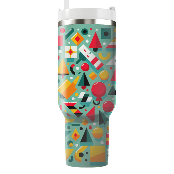 Playful Geometric Confetti Decorative Tumblers