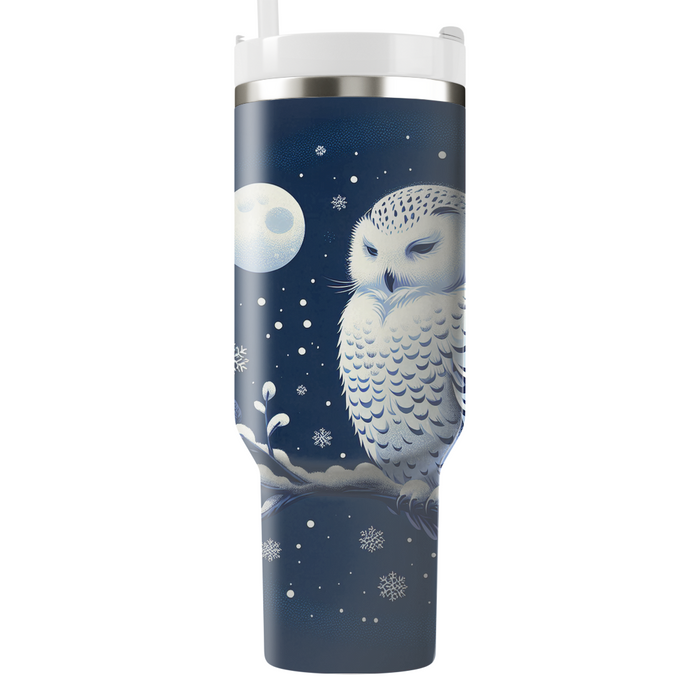 Winter Snowy Owl  Custom Tumblers