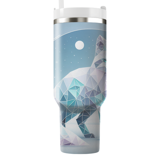 Geometric Arctic Fox  Tumblers With Lids