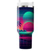 Tropical Synthwave  Tumblers With Lids