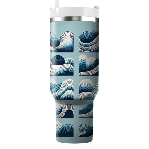 Abstract Art Wave  Tumblers With Lids