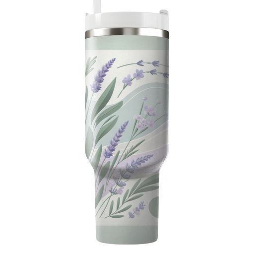 Serene Lavender Fields Personalized Tumblers