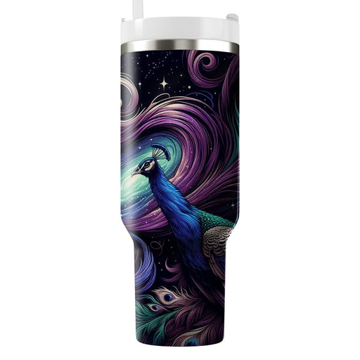 Galactic Peacock Splendor  Personalized Tumblers