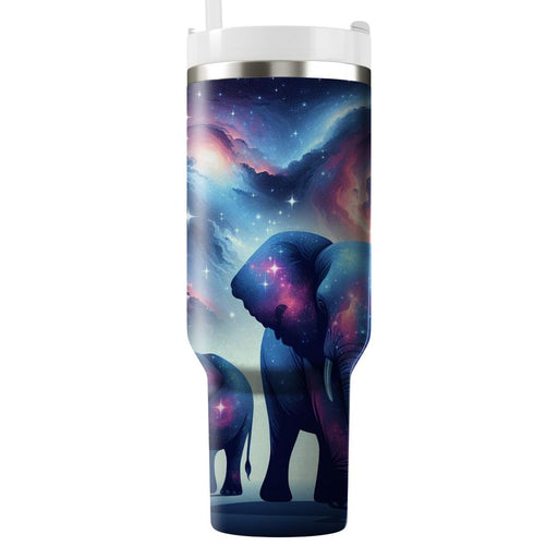 Galactic Elephant Galaxy  Tumblers With Lids