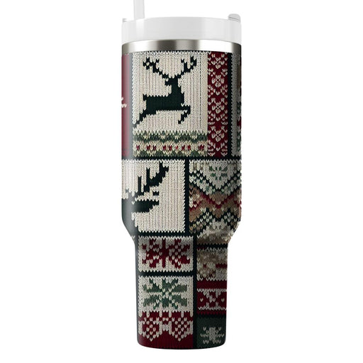 Winter Cozy Knit Patterns  Tumblers With Lids