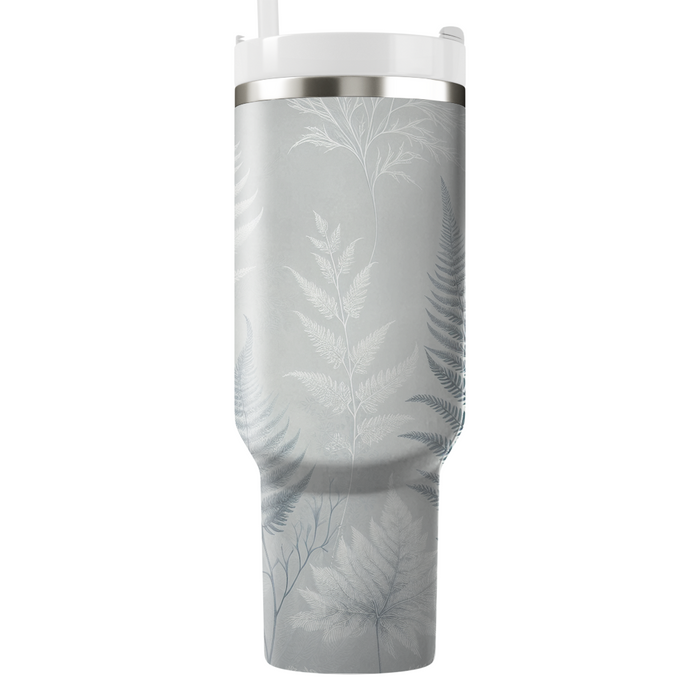 Winter Frosted Fern  Travel Tumblers