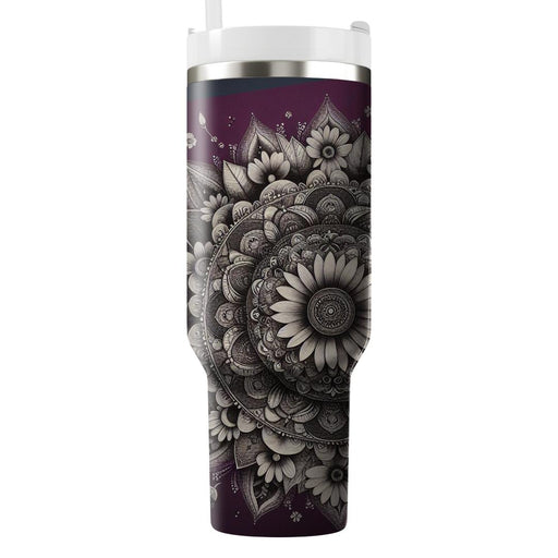 Floral Cascade Mandala  Tumblers For Gifts