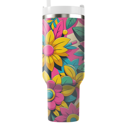 Floral Funk  Tumbler Cups