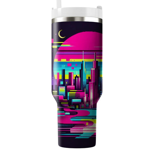 Retro Glitch  Tumblers With Lids