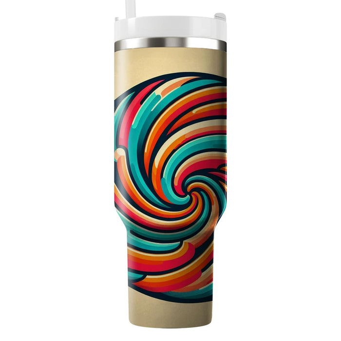 Groovy Spiral Swirls  Decorative Tumblers