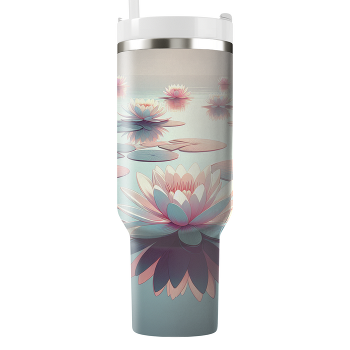 Serene Water Lily Reflection  Insulated Tumblers