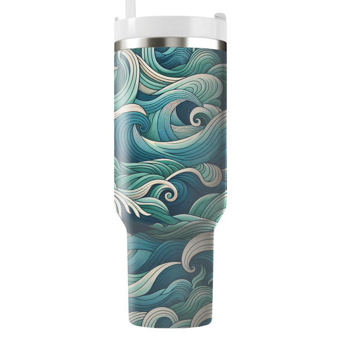 Artistic Wave Cascade  Custom Tumblers