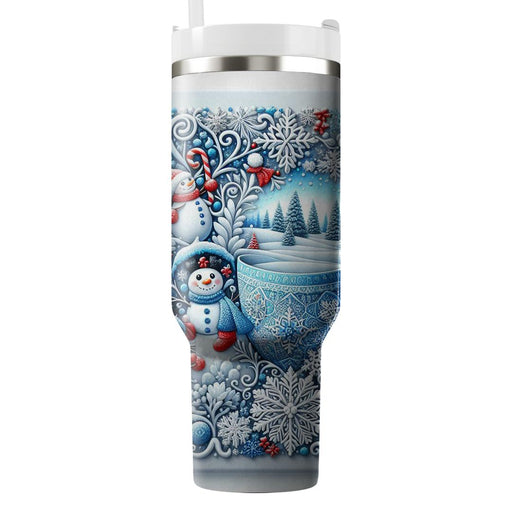 Whimsical Winters - A Holiday Wonderland  Tumblers With Lids