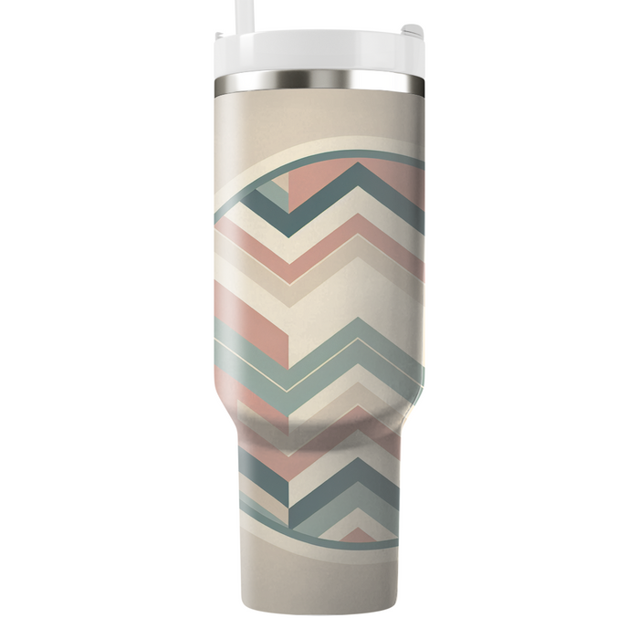 Vintage Chevron Elegance  Unique Tumblers