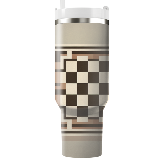 Vintage Checkerboard Decorative Tumblers