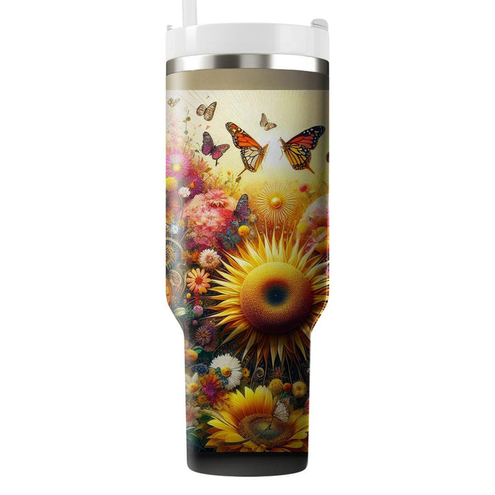 Floral Fantasies - A Summer Solstice  Design Custom Tumblers