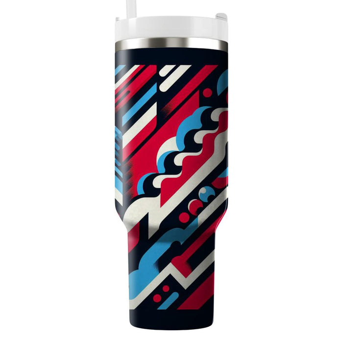 Zigzag Retro Flash  Insulated Tumblers