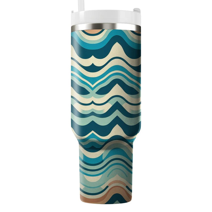 Bold Chevron Wave  Tumblers With Lids