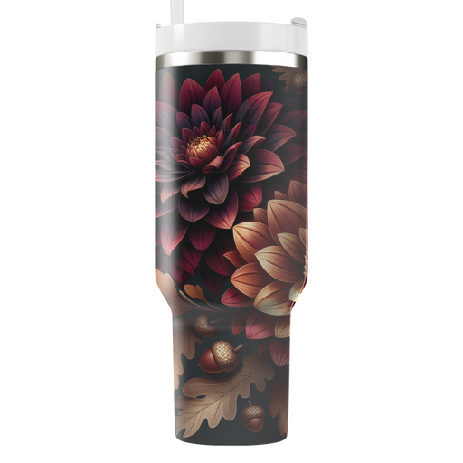 Autumnal Dahlia Dream Travel Tumblers