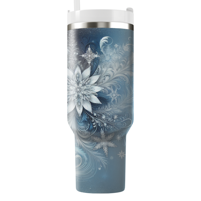 Winter Frosted Patterns  Travel Tumblers