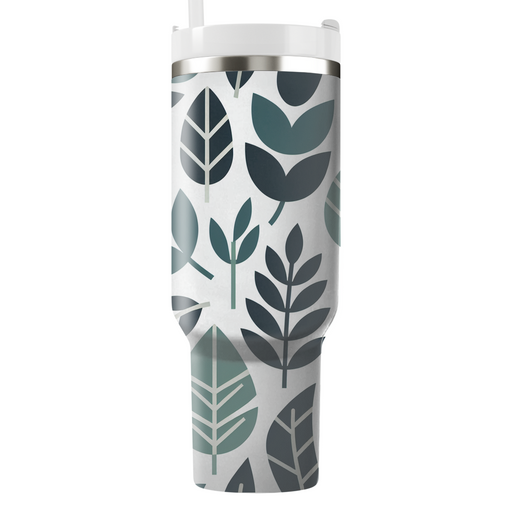 Abstract Leaf Silhouette  Tumbler Cups