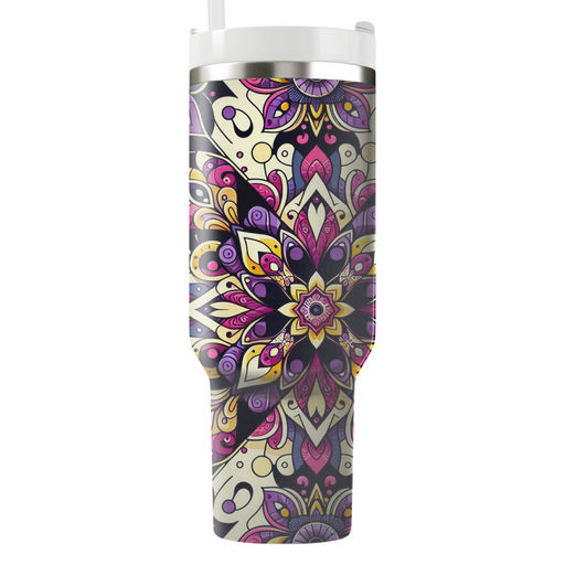 Kaleidoscopic Floral Burst Custom Tumblers