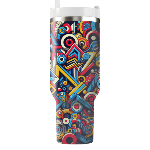 Abstract Retro Shapes  Tumblers For Gifts