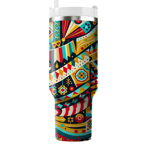 Vibrant Fiesta  Personalized Tumblers