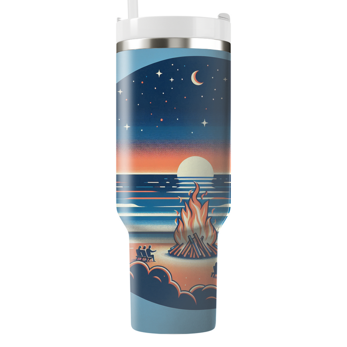 Summer Beach Bonfire  Personalized Tumblers