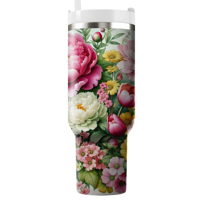 Blossoming Floral Delight  Decorative Tumblers