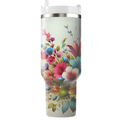 Spring Floral Celebration  Personalized Tumblers