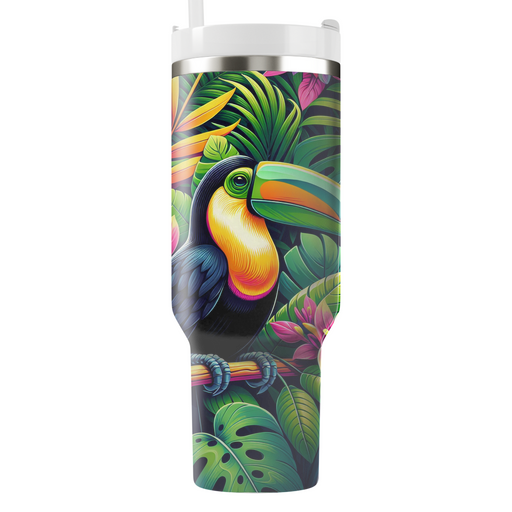 Vibrant Toucan Tropics  Tumblers With Lids