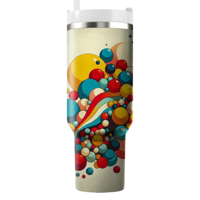 Retro Dot Delight  Personalized Tumblers