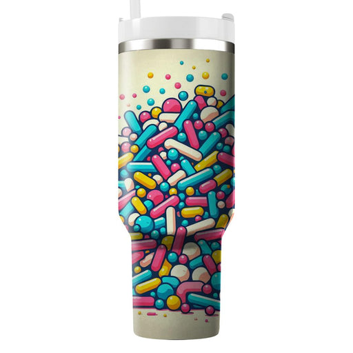 Vibrant Retro Sprinkles  Custom Tumblers